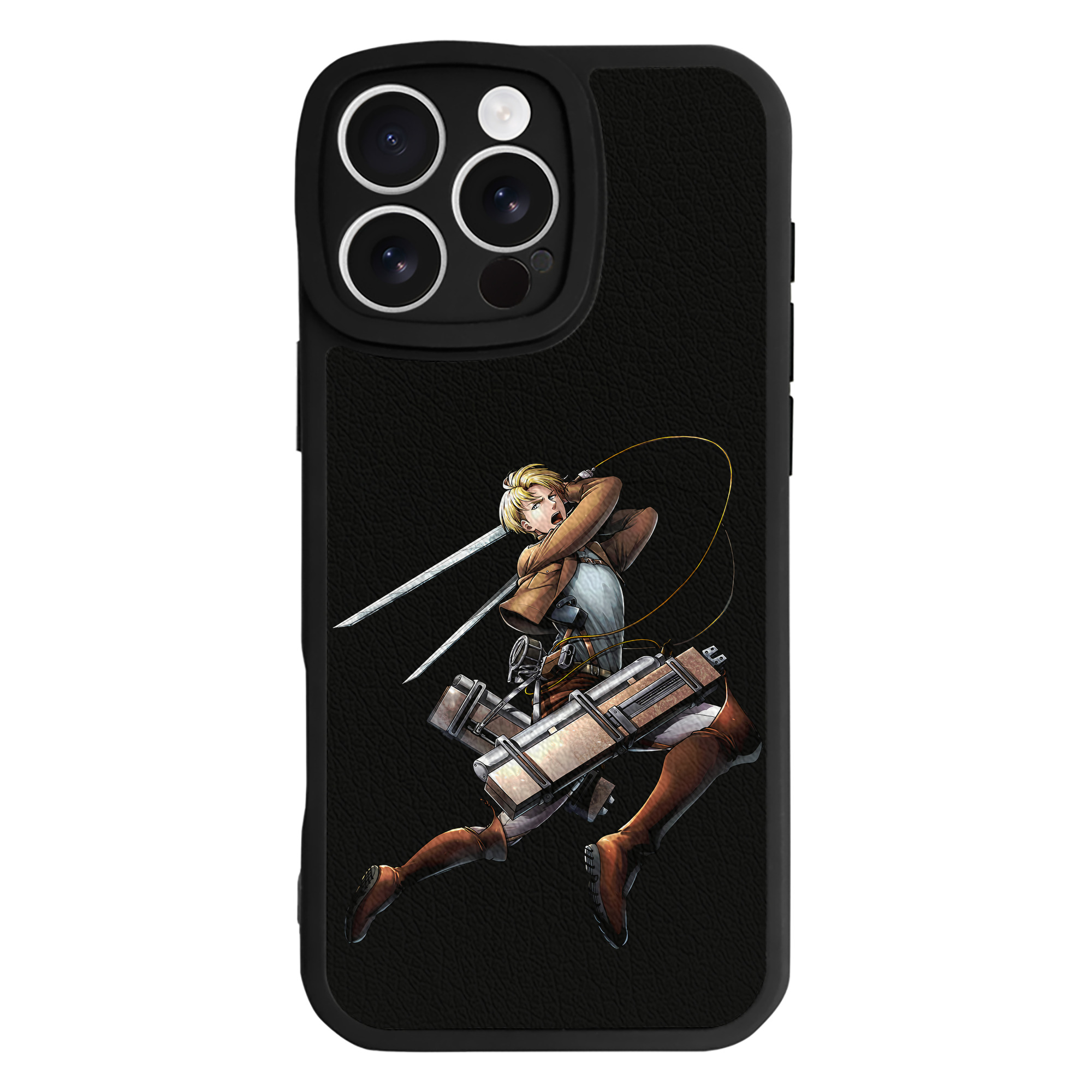 （画像用） 進撃の巨人 Attack on Titan 【iPhone 16シリーズ対応】シリコンスマホケース（レザー調） 材質：シリコン